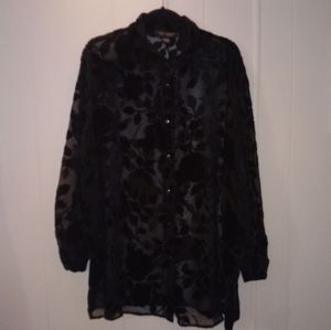 Black Lane Bryant Button up Shirt size 18/20